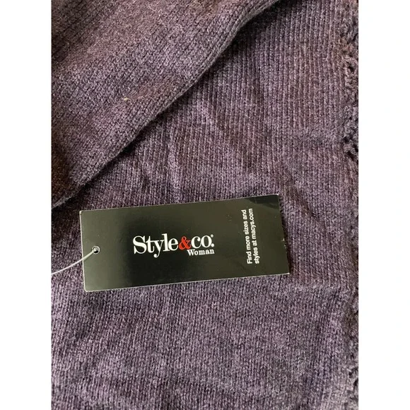 Style & Co Woman 2X Purple Knit Sweater Pullover Long Sleeve Casual NEW - Picture 5 of 5